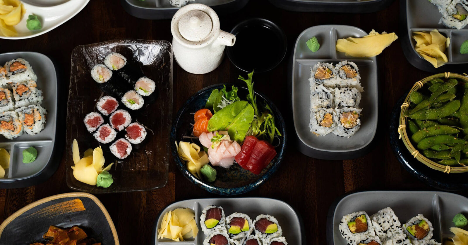 Izakaya 68 Hunt Valley, showing Asian Authentic sushi on table