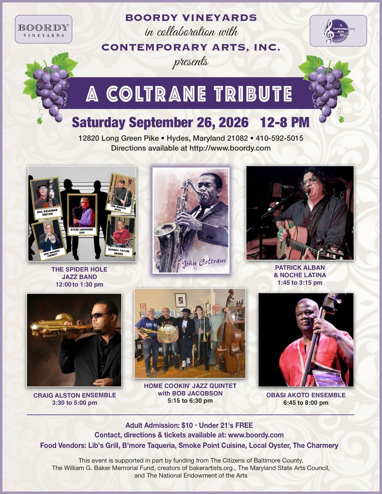 Fall Jazz Festival at Boordy