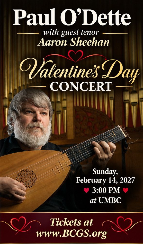 BCGS Paul O’Dette Valentine’s Day Concert