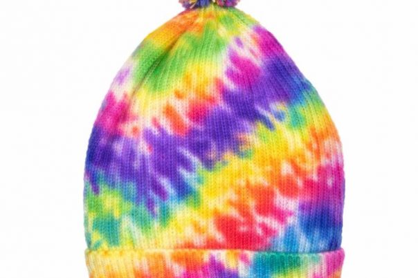 Make Your Own Tie Dye Pom Beanies with Boring Tie Dye