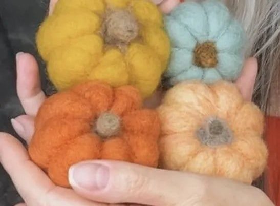 Needle Felted Pumpkins