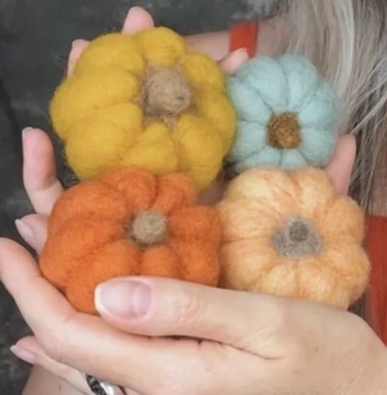 Needle Felted Pumpkins